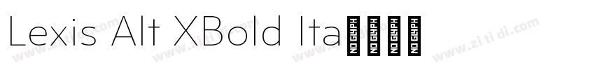 Lexis Alt XBold Ita字体转换